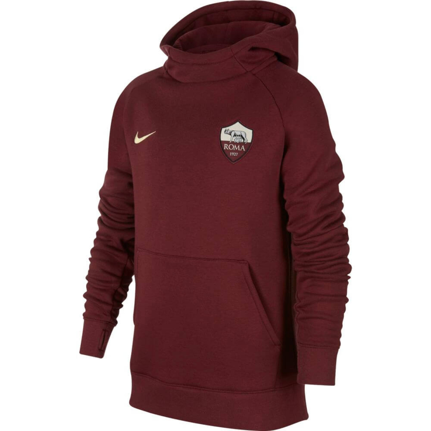Nike AS Roma GFA Fleece Hoodie 2019-2020 Donkerrood Kids