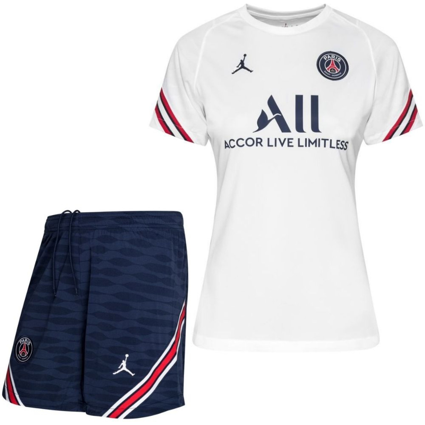 Nike Paris Saint Germain Strike Ensemble survêtement 2021-2022 Femmes Blanc Bleu Foncé