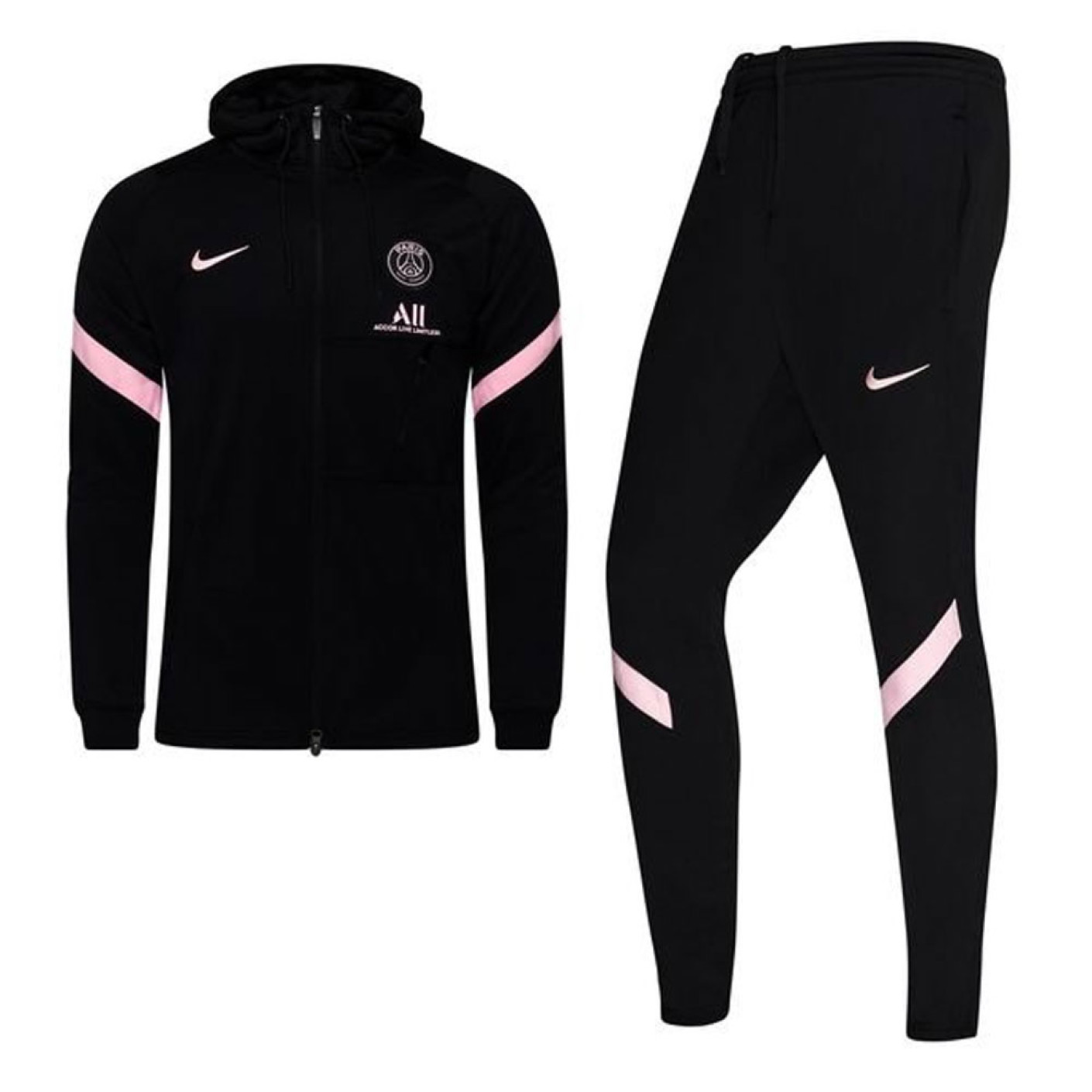 Nike Paris Saint Germain Strike 2021-2022 Survêtement à capuche Noir Rose