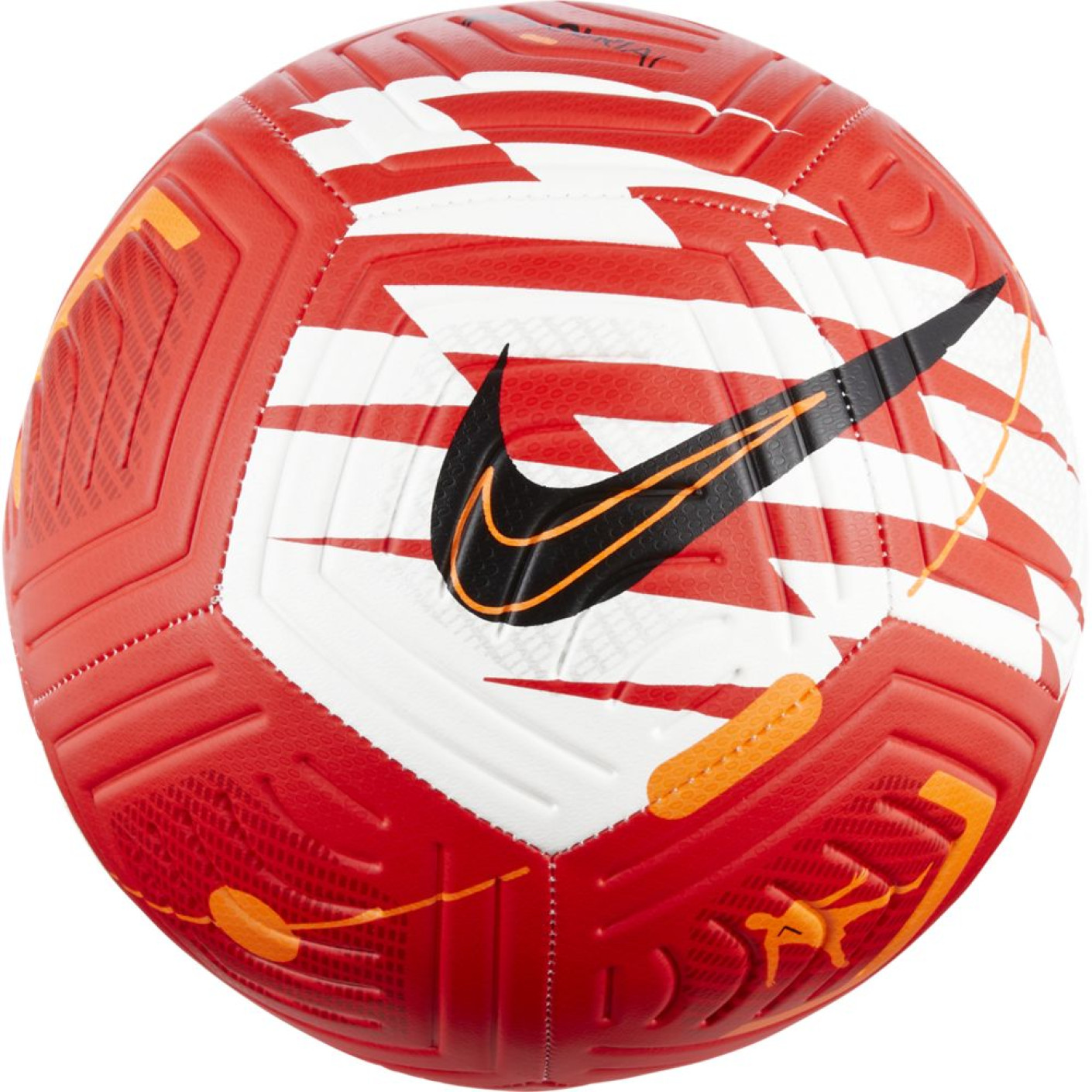 Nike CR7 Strike Voetbal Maat 5 Felrood Oranje Zwart