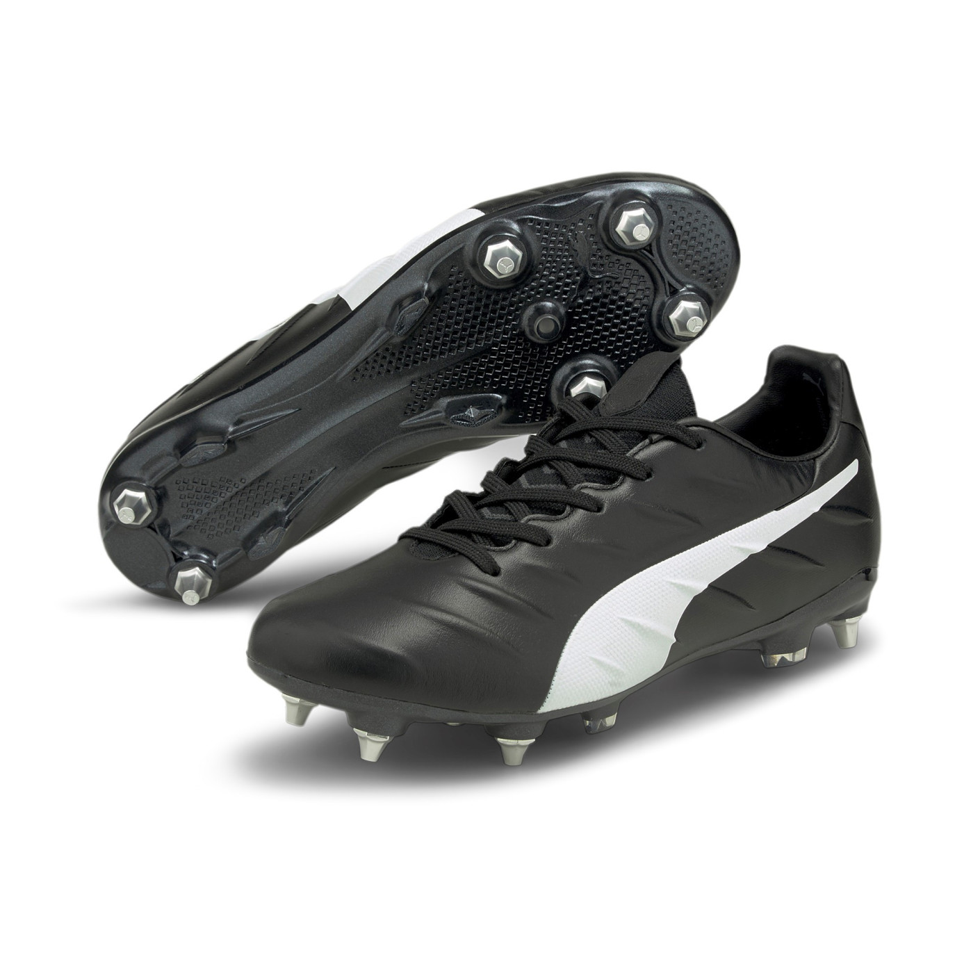 PUMA KING Platinum 21 IJzeren-Nop Voetbalschoenen (SG) Zwart Wit