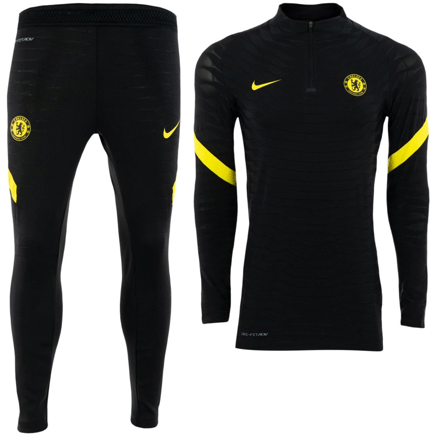 Nike Chelsea Elite Drill Trainingspak 2021 2022 Zwart Geel