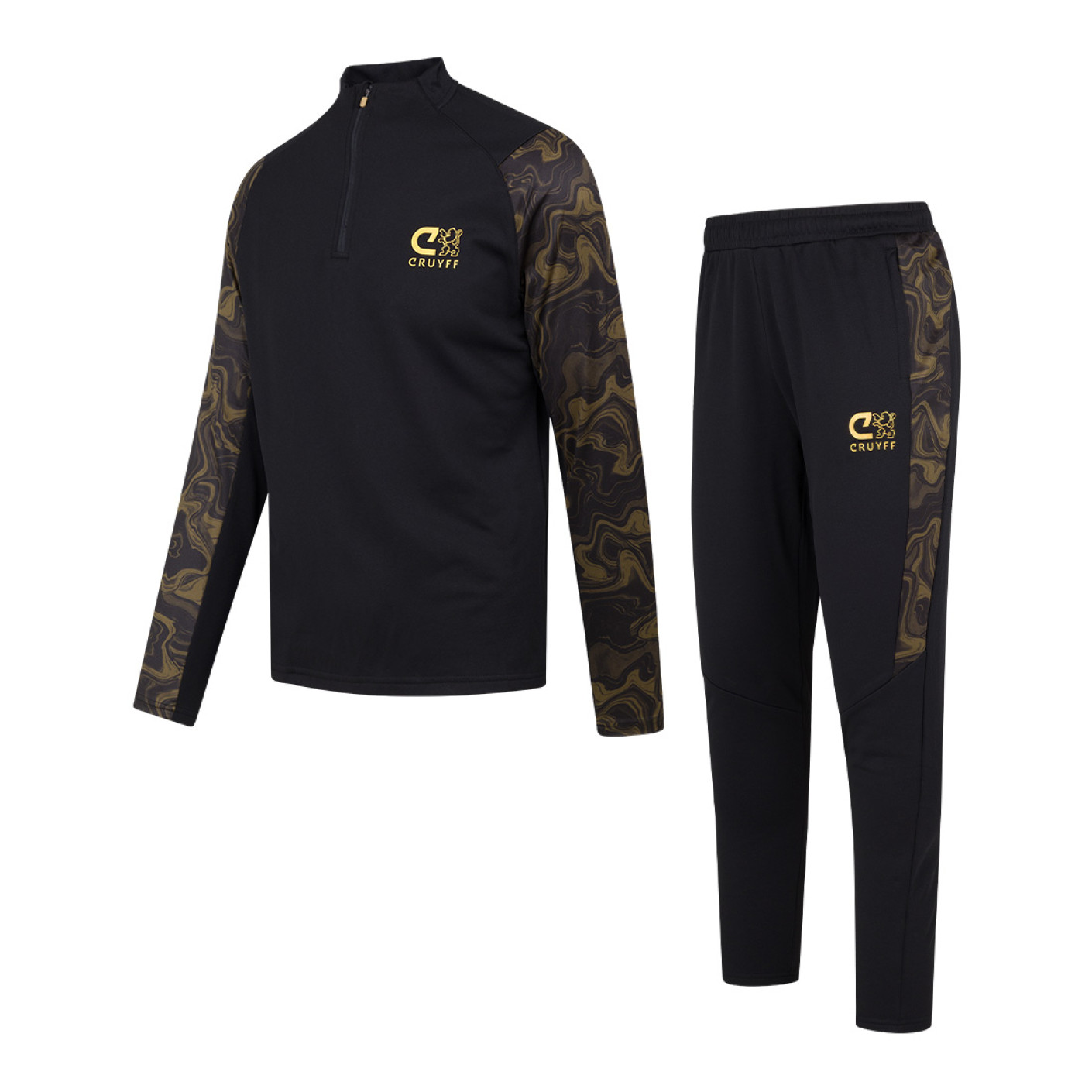 Cruyff Corner Trainingspak Zwart Goud Bruin Voetbalshop.be