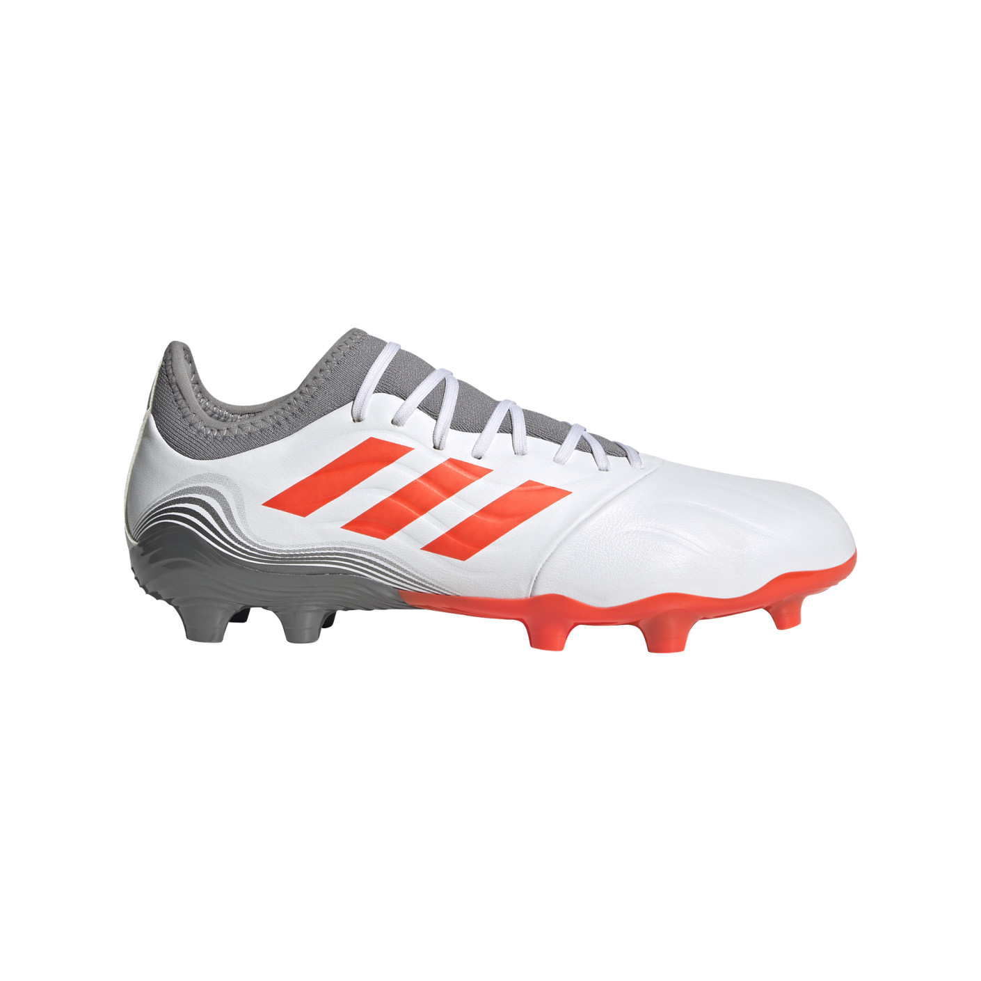 adidas Copa Sense.3 Gazon Naturel Chaussures de Foot (FG) Blanc Rouge Gris