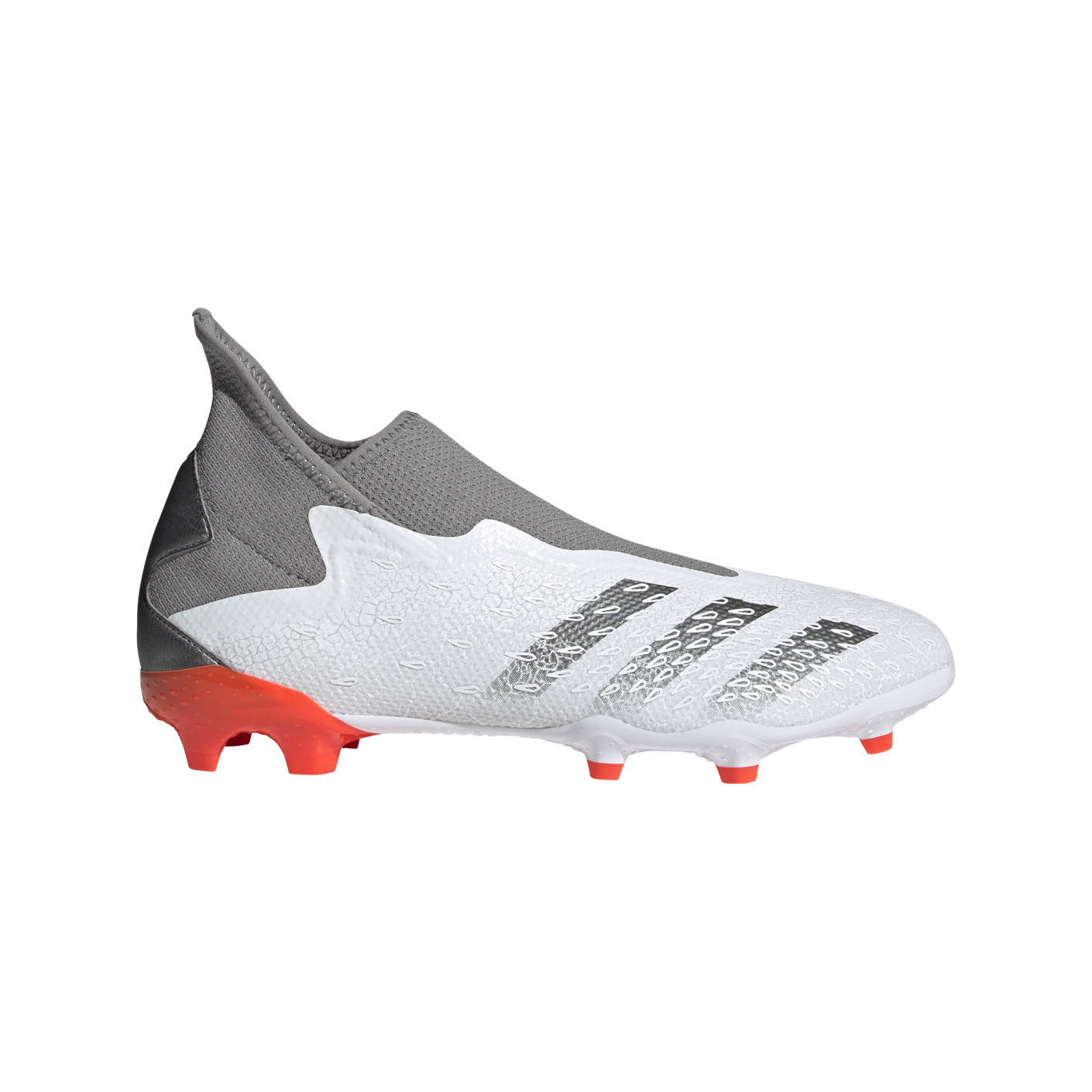 adidas Predator Freak.3 LL Gras Voetbalschoenen (FG) Wit Grijs Rood