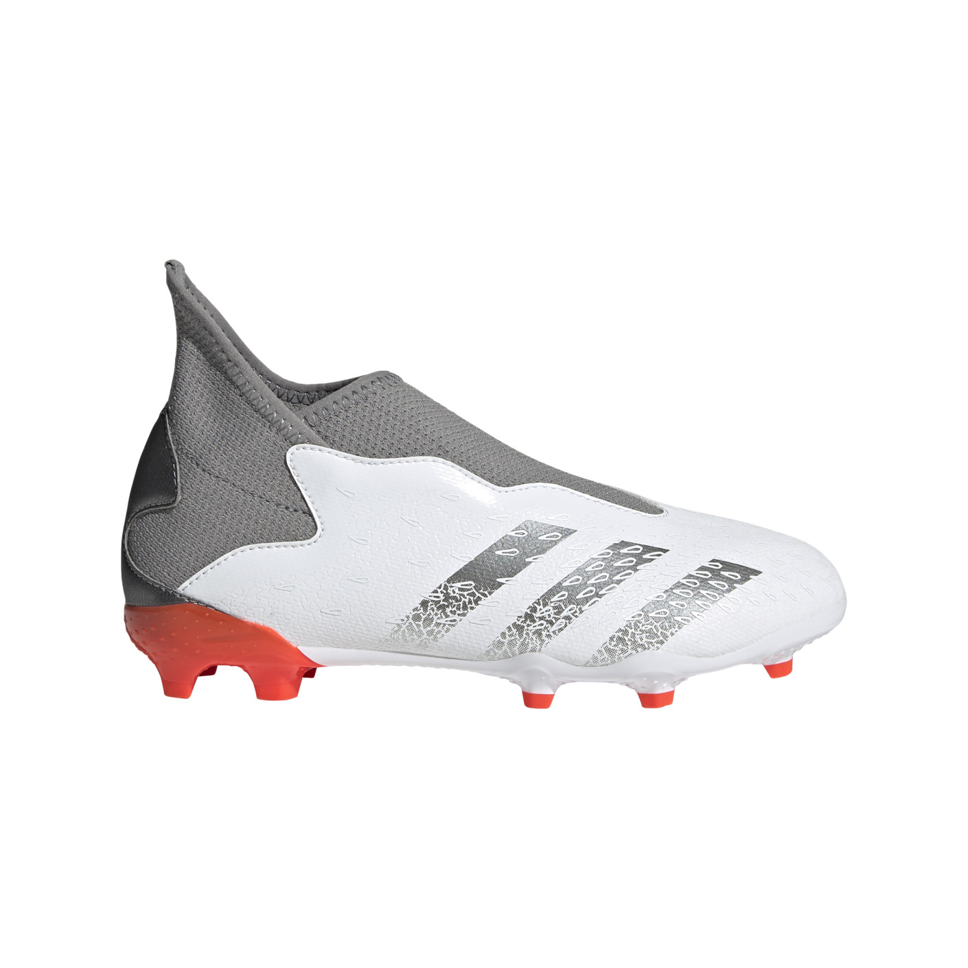 adidas Predator Freak.3 LL Gras Voetbalschoenen (FG) Kids Wit Grijs Rood