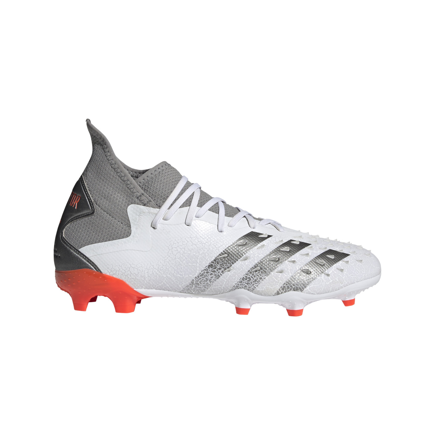 adidas Predator Freak.2 Gazon Naturel Chaussures de Foot (FG) Blanc Gris Rouge