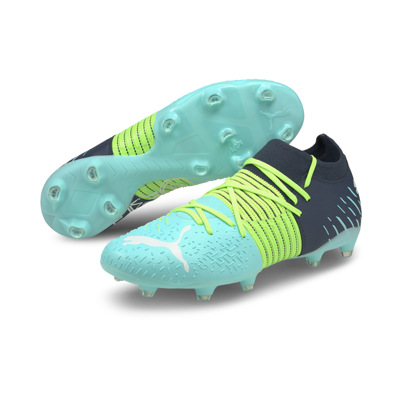 PUMA FUTURE 3.2 Gazon Naturel Gazon Artificiel Chaussures de Foot (MG) Vert Bleu