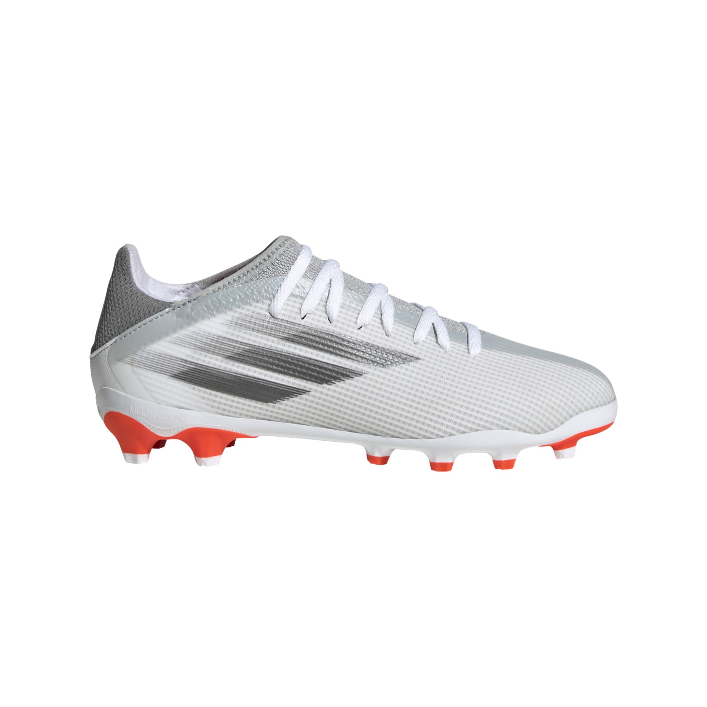 adidas X Speedflow.3 Gazon Naturel Gazon Artificiel Chaussures de Foot (MG) Enfants Gris Blanc Rouge