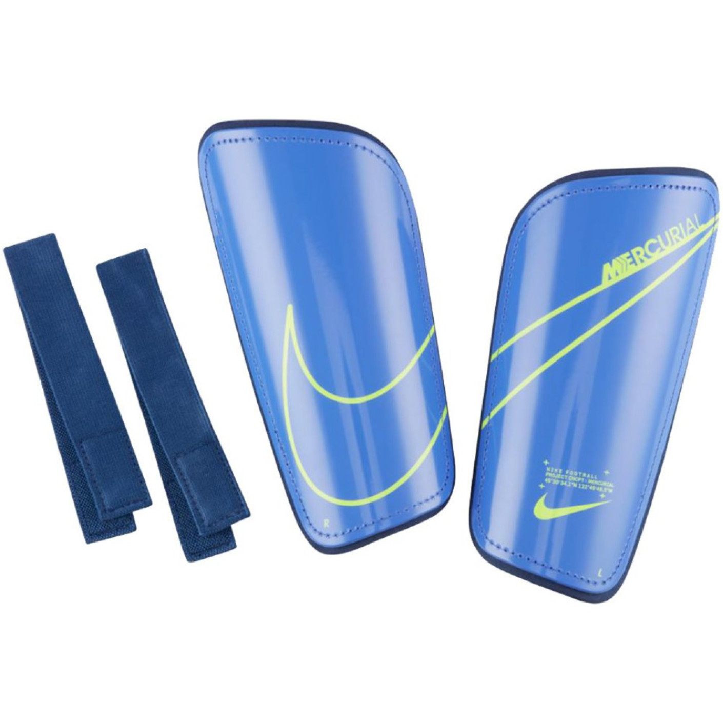 Nike Mercurial Hardshell Protège-Tibias Mauve Bleu Jaune