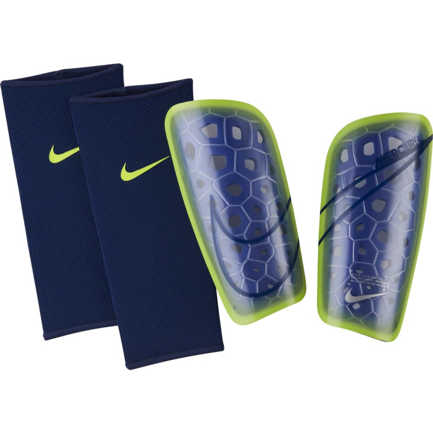 Nike Mercurial Lite Protège-Tibias Mauve Jaune Bleu