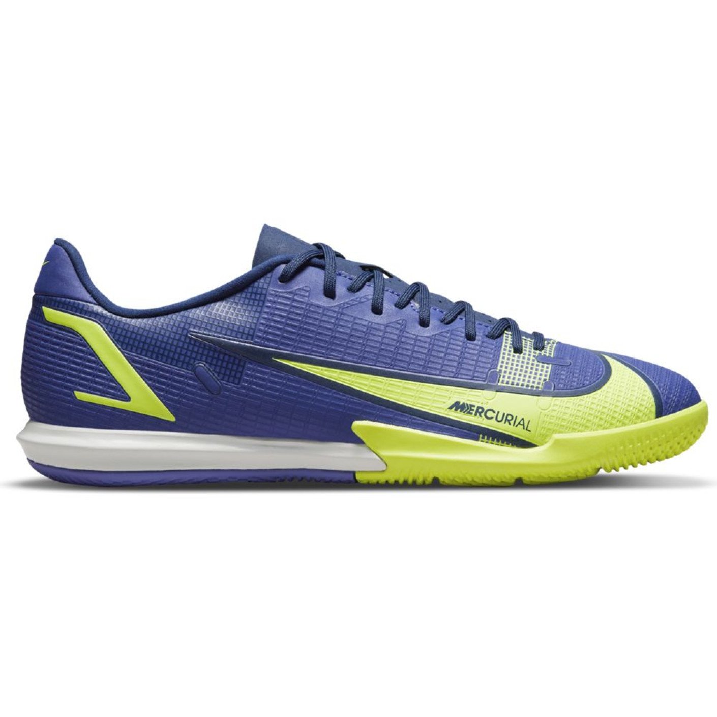 Nike Mercurial Vapor 14 Academy Chaussures de Foot en Salle (IN) Bleu Violet Jaune