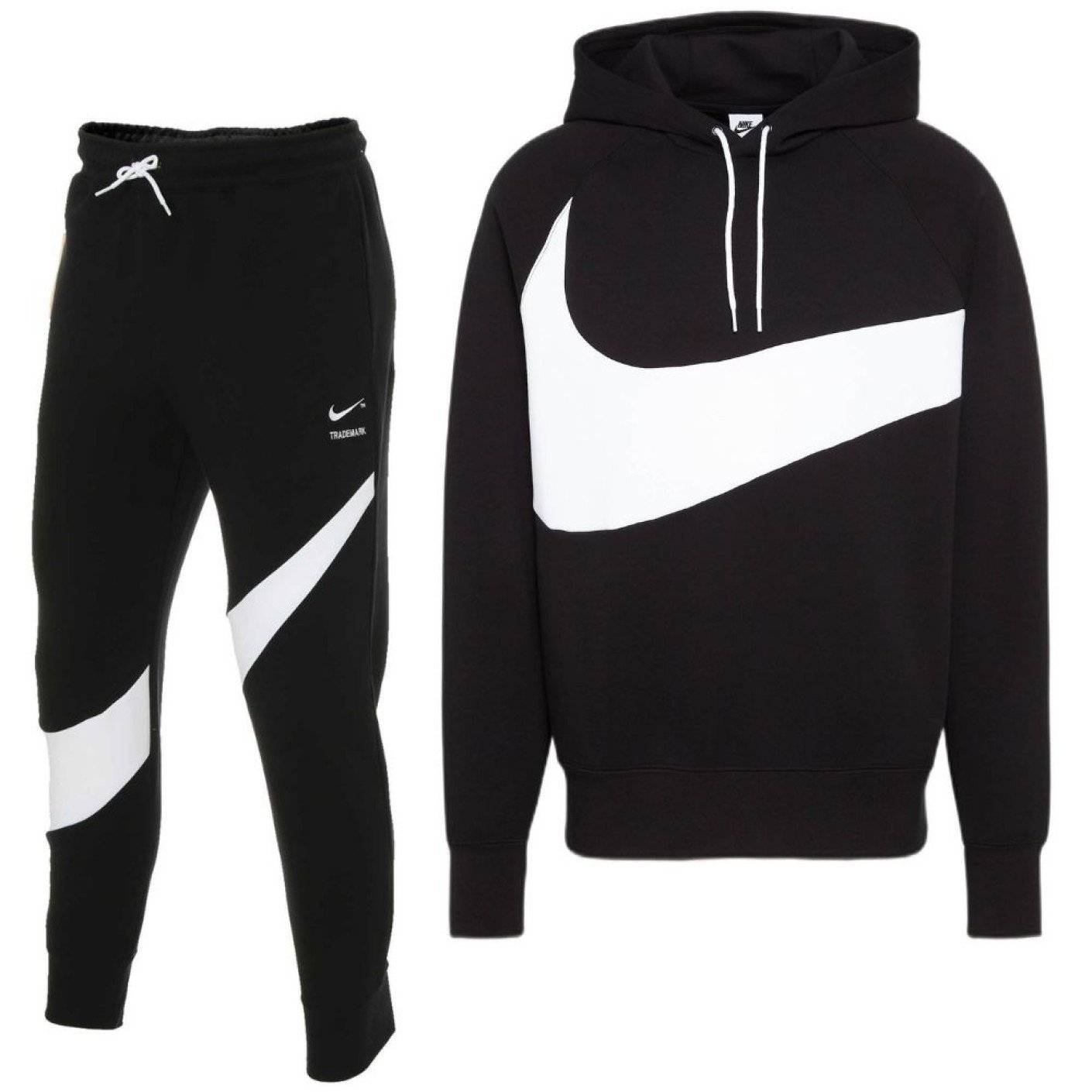 Nike Sportswear Tech Fleece Survêtement Swoosh Noir Blanc