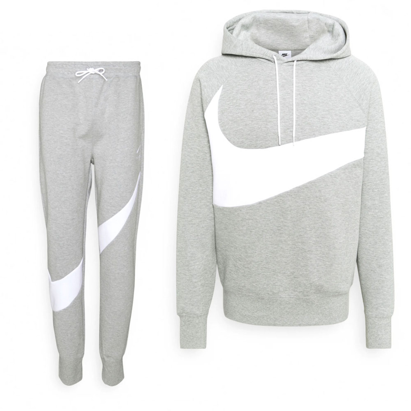 Nike Sportswear Tech Fleece Survêtement Swoosh Gris Blanc 