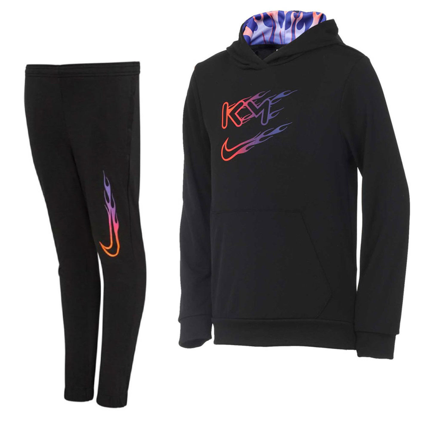 Nike KM Dri Fit Surv tement Enfants Noir Mauve Orange Voetbalshop.be