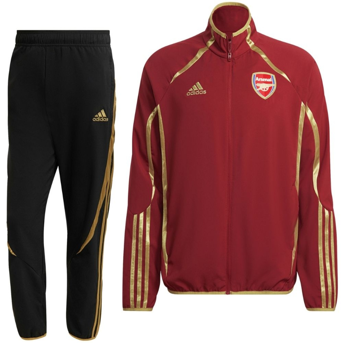 Adidas bordeaux rood trainingspak top