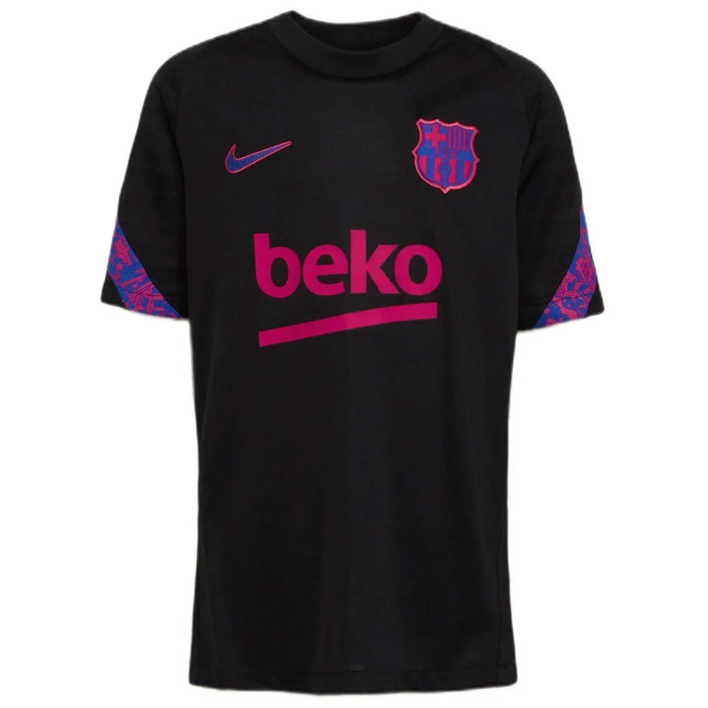 Nike FC Barcelona Strike Maillot d'Entraînement 2021-2022 Enfants Noir Rose Bleu