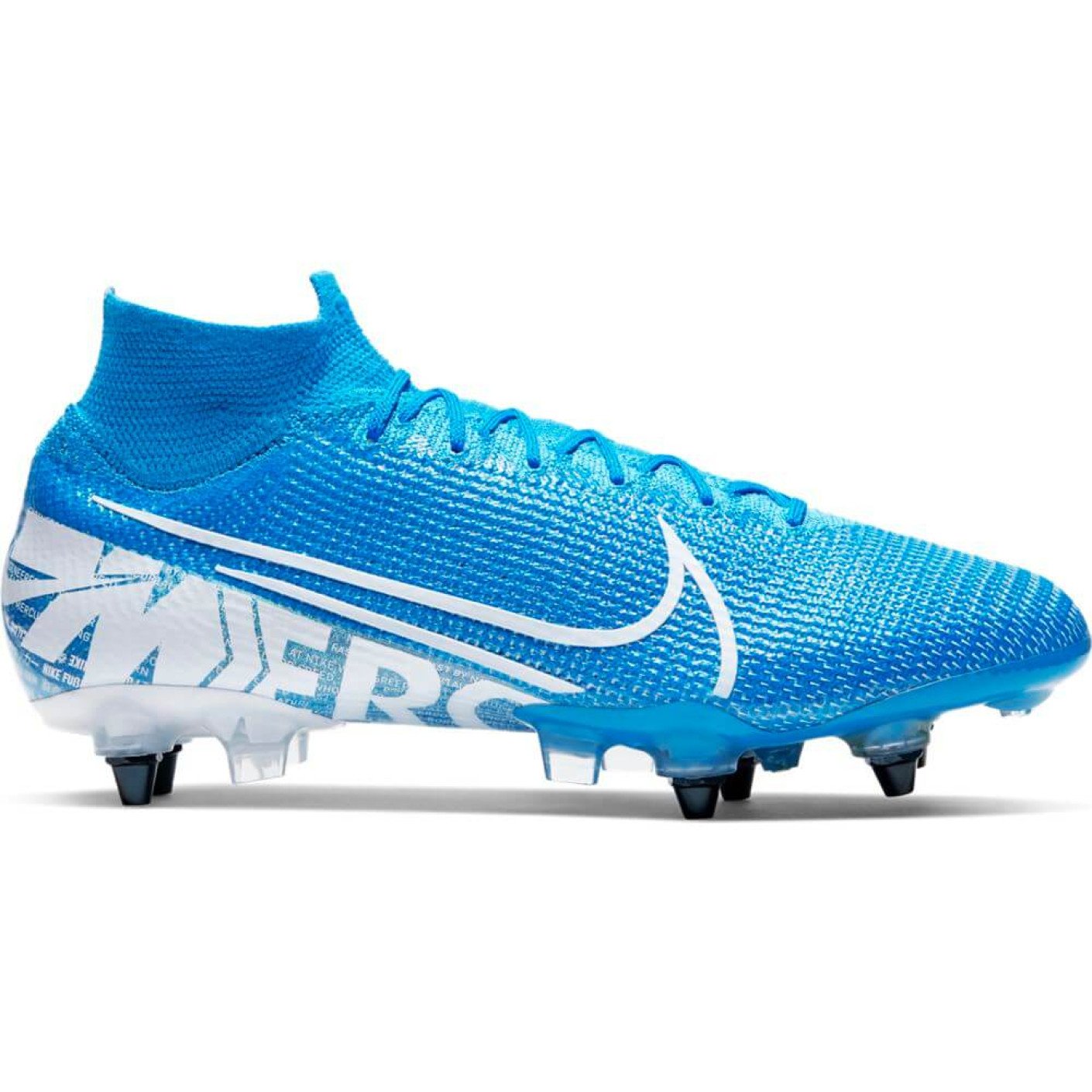 Nike Mercurial Superfly 7 ELITE Ijzeren Nop Voetbalschoenen (SG-Pro) Anti-Clog Blauw Wit Blauw