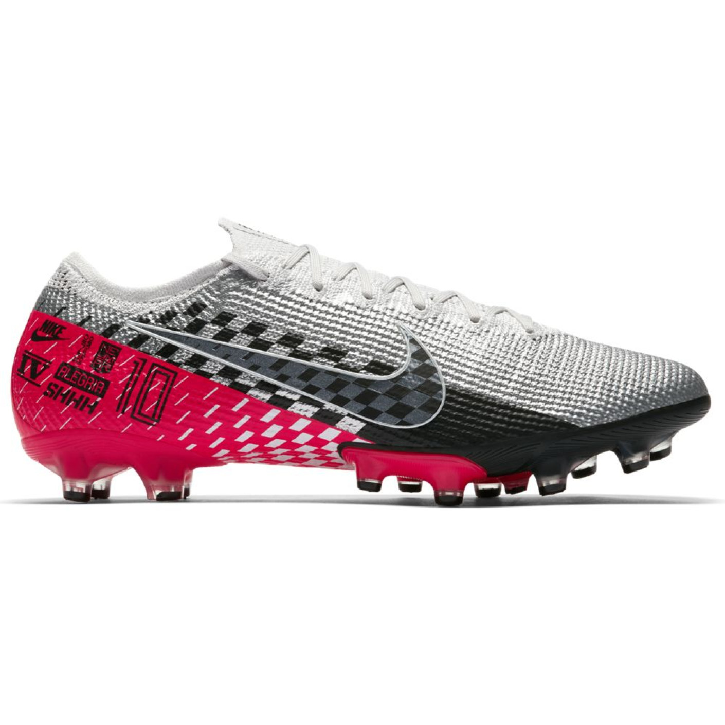 Nike Mercurial Vapor 13 ELITE Nike  Neymar jr. AG Kunstgras Voetbalschoenen Chrome Zwart Rood