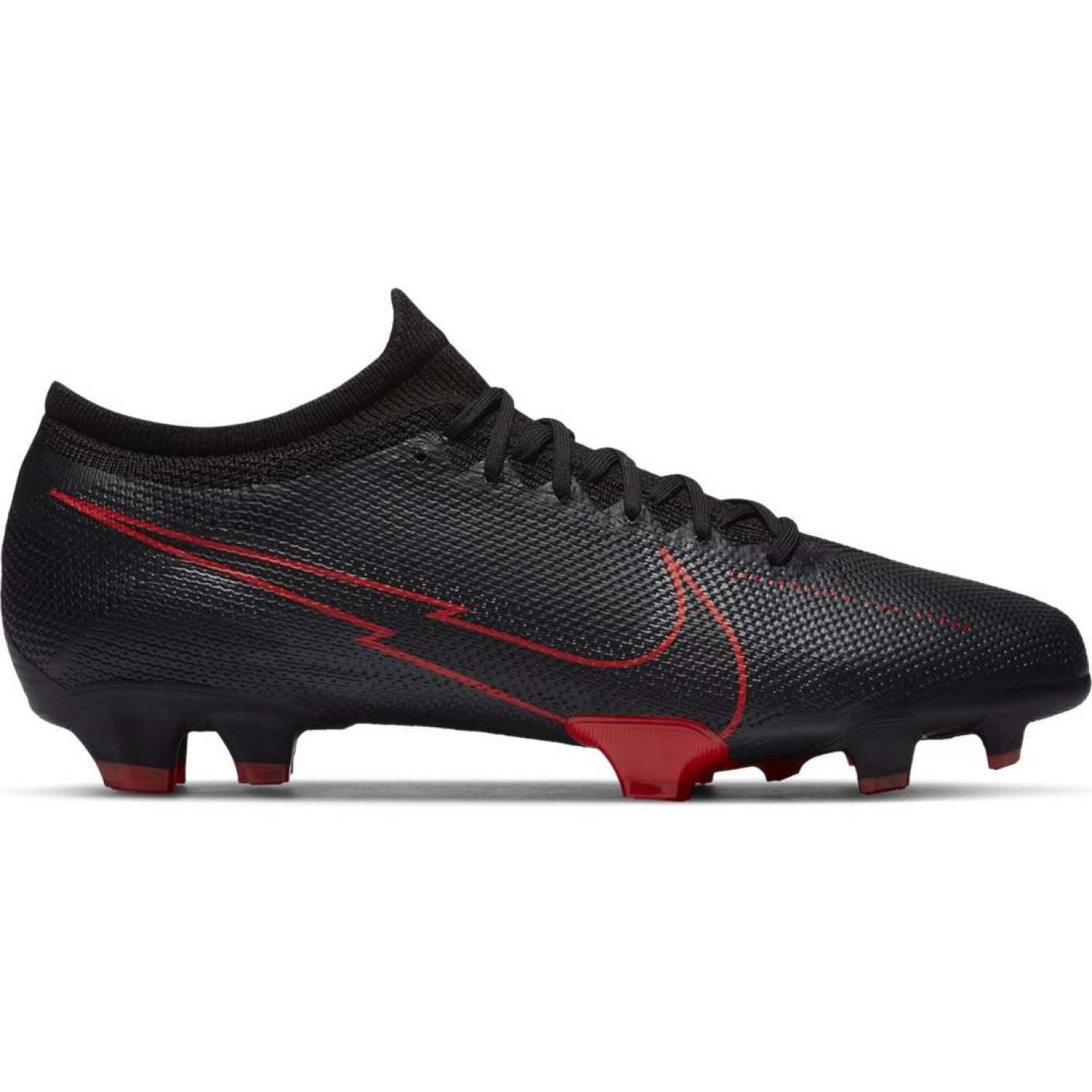 Nike Mercurial Vapor 13 Pro Gras Voetbalschoenen FG Zwart Rood