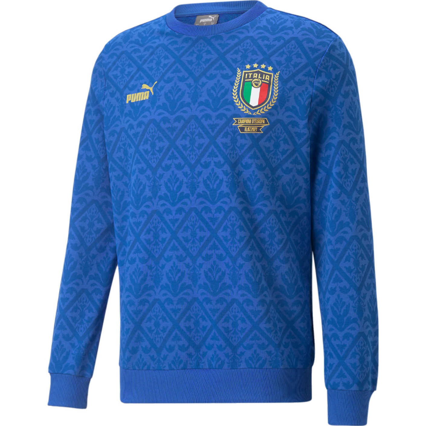PUMA Italie Graphic Winner Crew Sweater Sweat Bleu