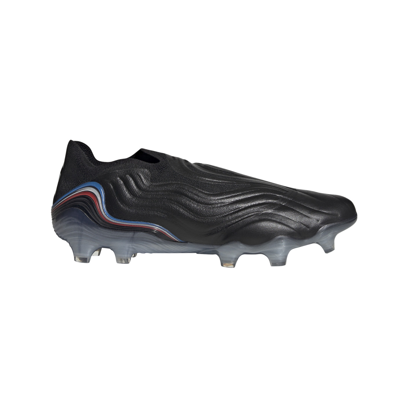 adidas Copa Sense+ Gazon Naturel Chaussures de Foot (FG) Noir Blanc Bleu