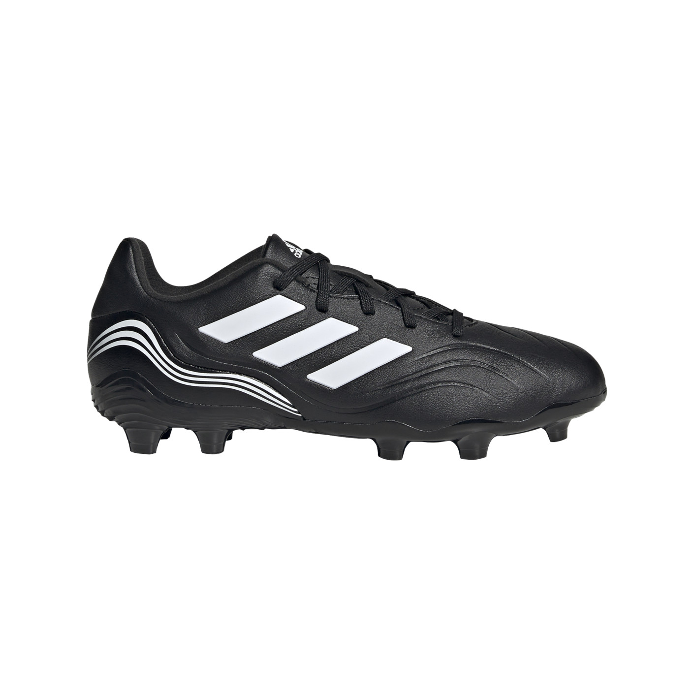 adidas Copa Sense.3 Gazon Naturel Chaussures de Foot (FG) Enfants Noir Blanc