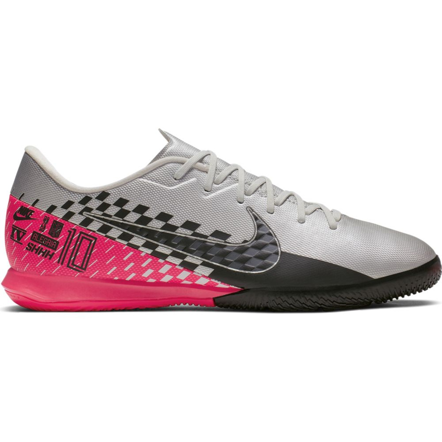 Nike Mercurial Vapor 13 ACADEMY Neymar jr. Zaalvoetbalschoenen Chrome Zwart Rood