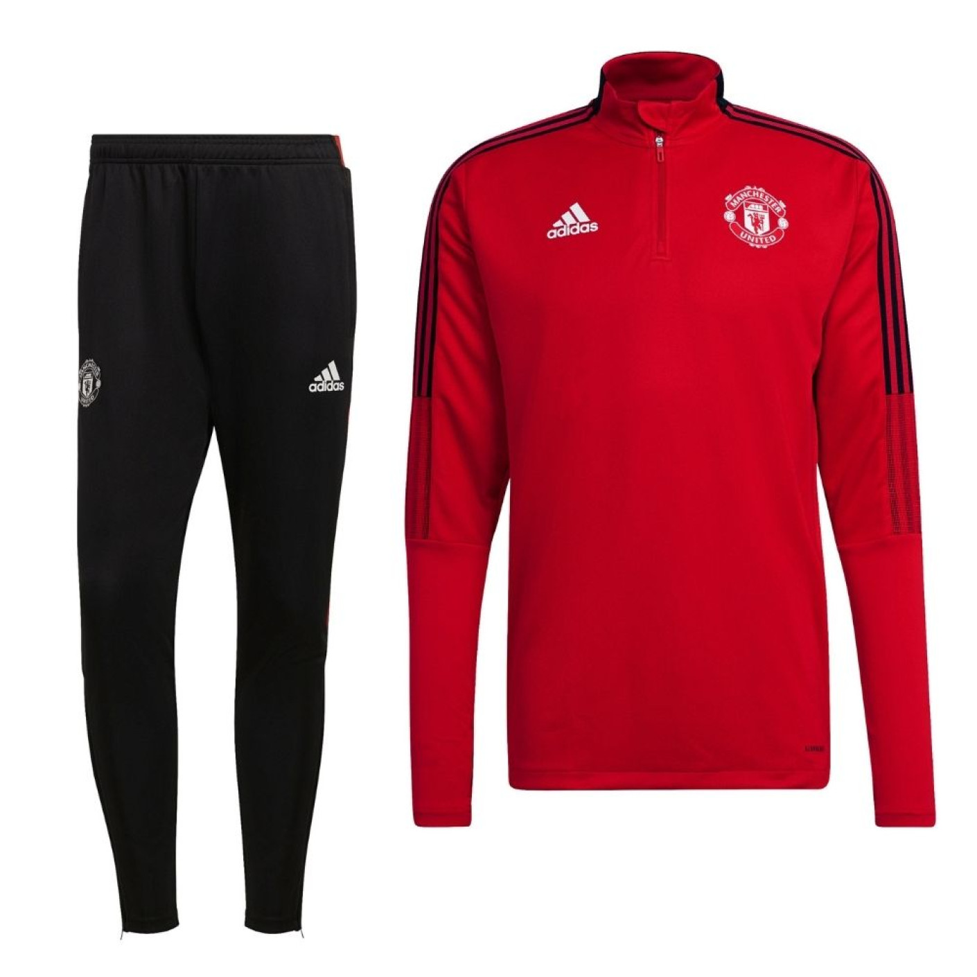 adidas Manchester United Drill Trainingspak 2021-2022 Rood Zwart