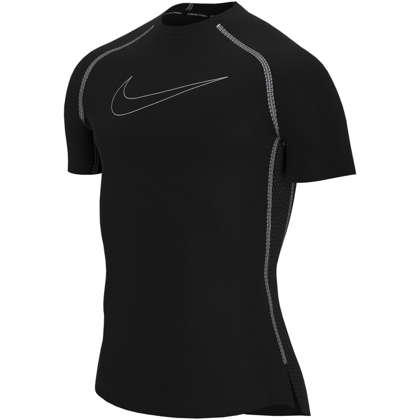 Nike Pro Dri FIT Ondershirt Korte Mouwen Zwart Voetbalshop.be