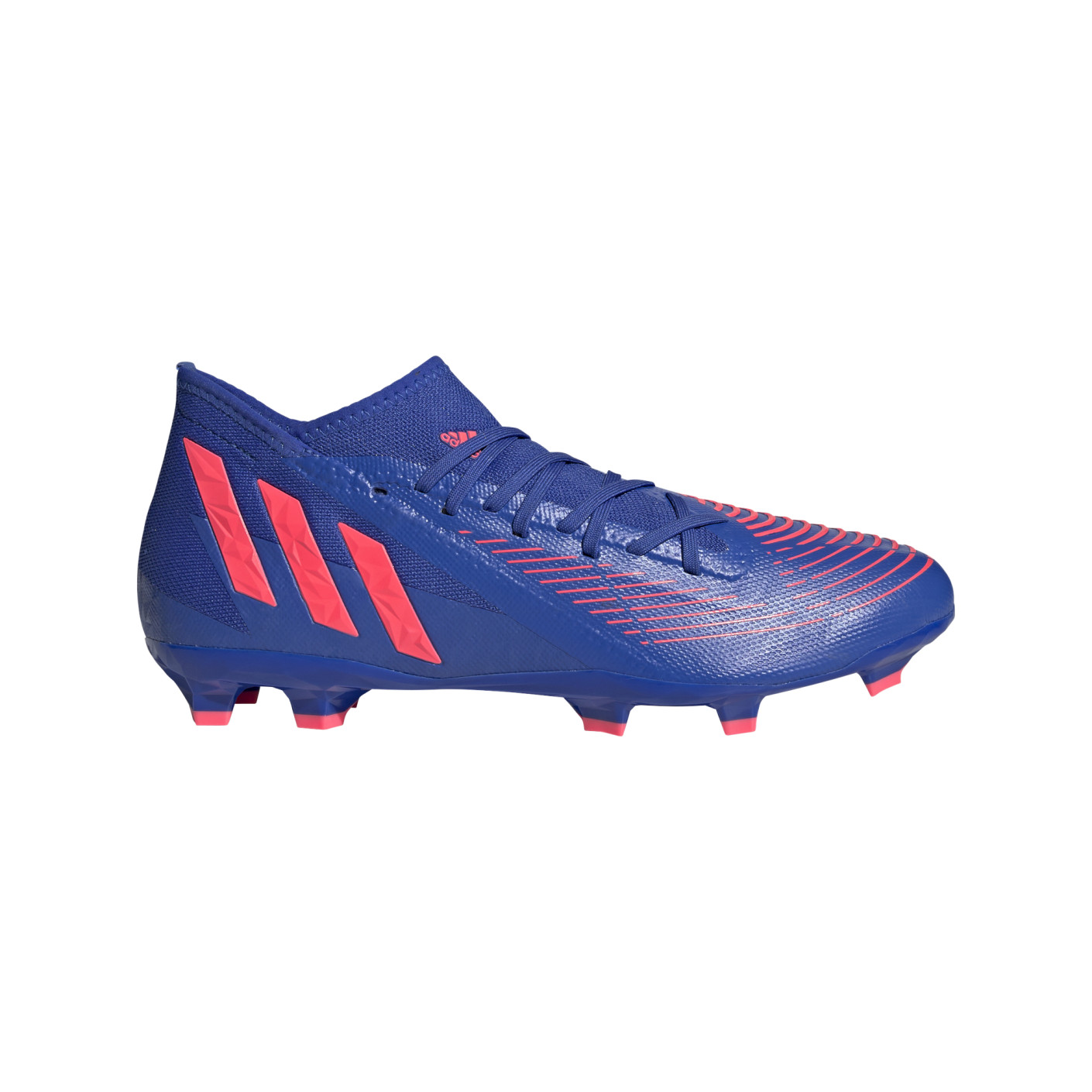 adidas Predator Edge.3 Chaussures de Foot Gazon Naturel (FG) Bleu Rouge