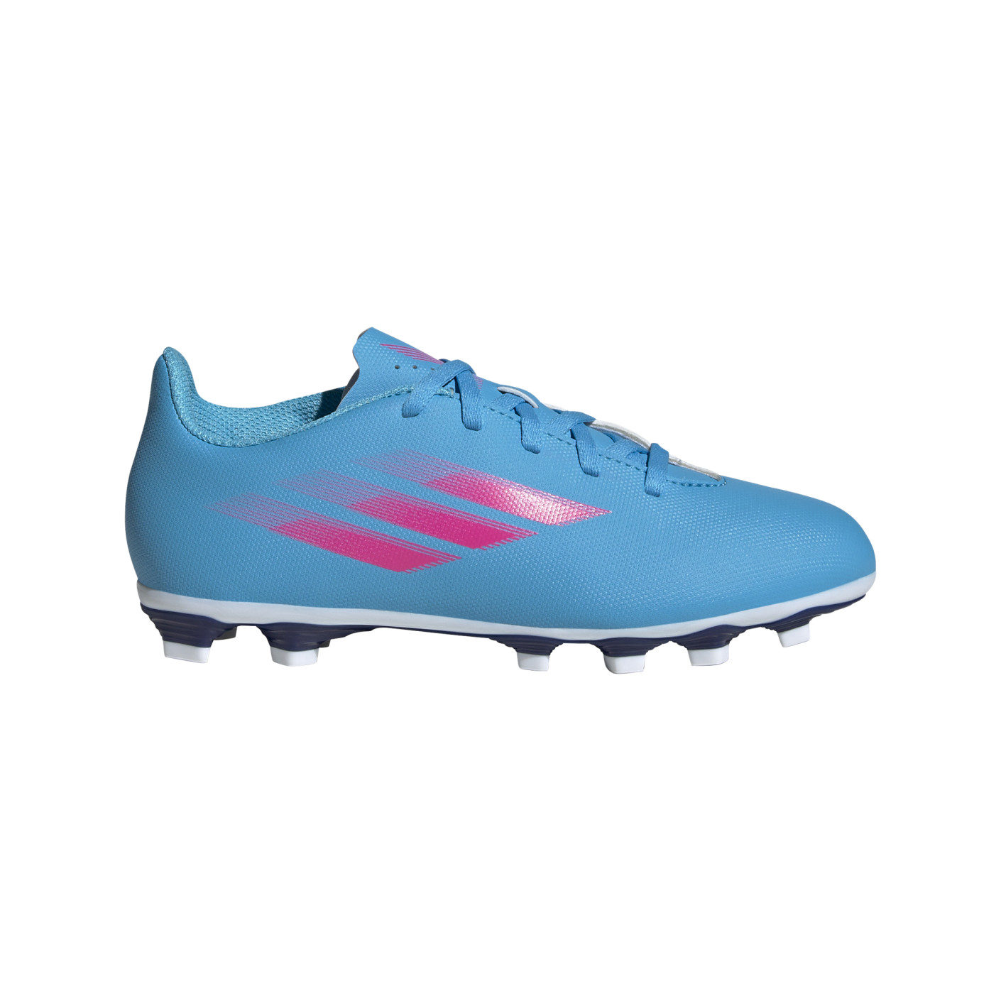 adidas X Speedflow.4 Gras / Kunstgras Voetbalschoenen (FxG) Kids Blauw Roze Wit