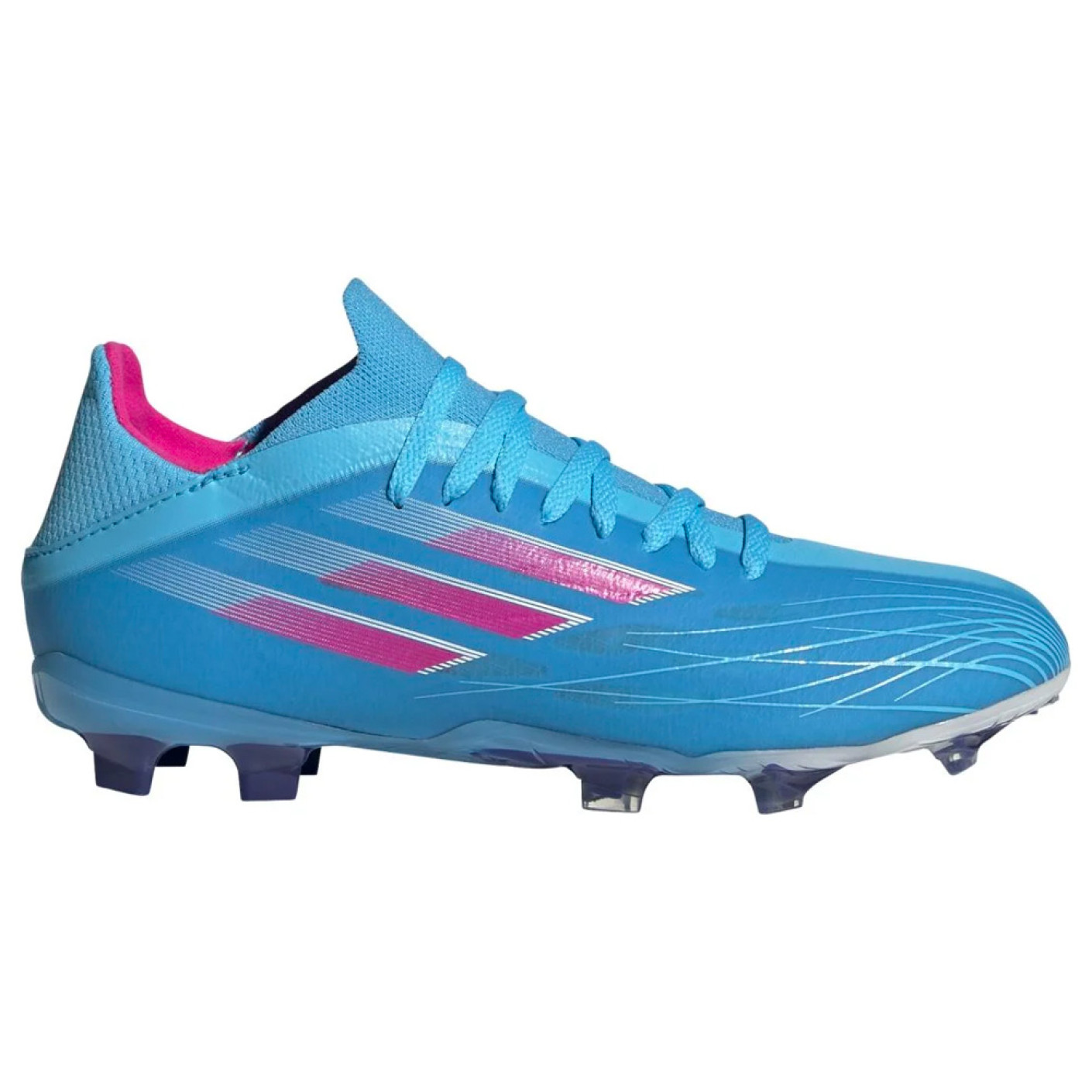 adidas X Speedflow.1 Gras Voetbalschoenen (FG) Kids Blauw Roze Wit