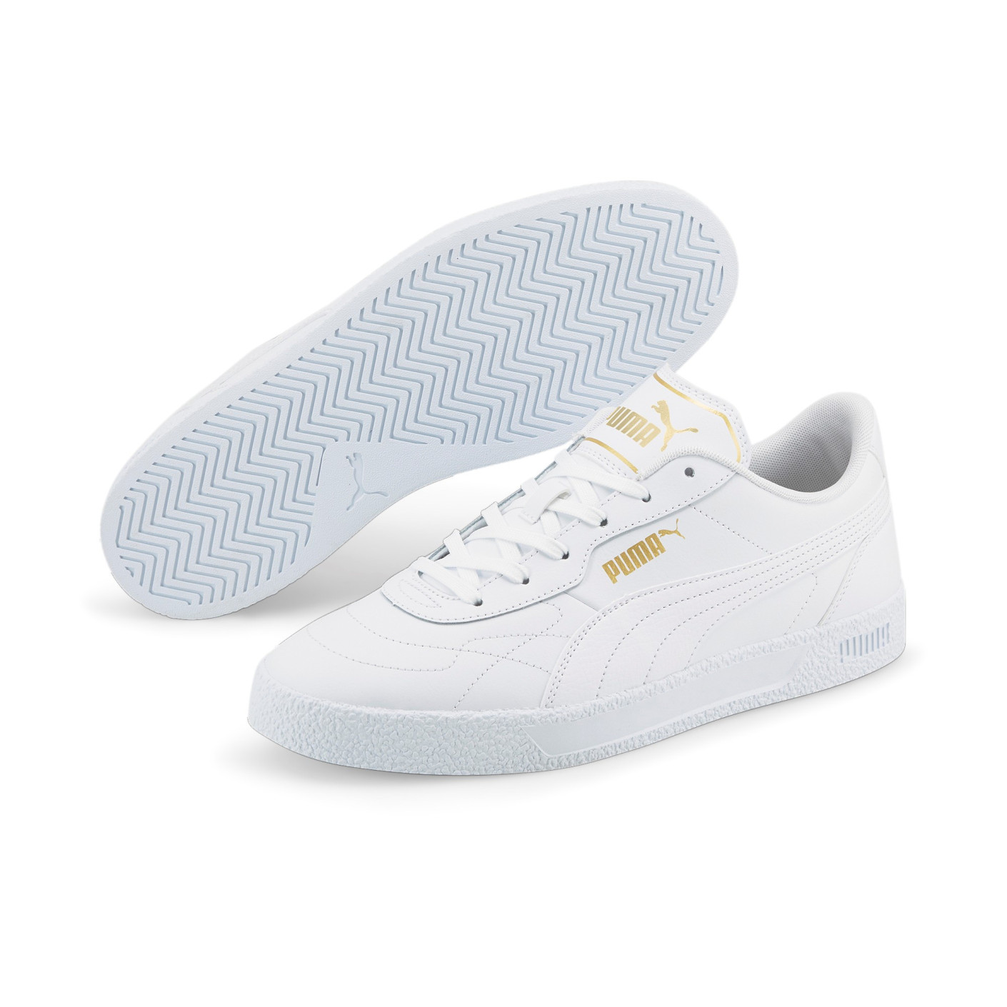 PUMA Club Zone Sneakers Wit Goud