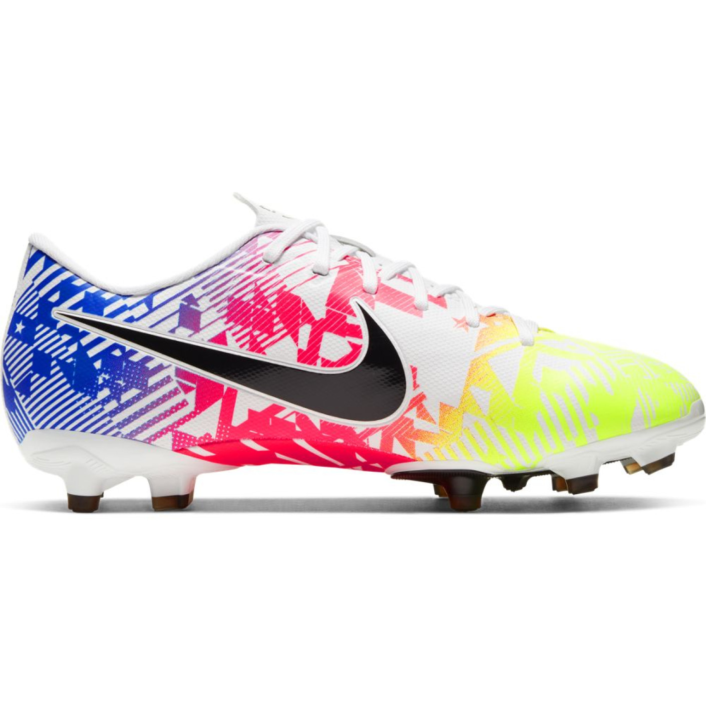 Nike Mercurial Vapor 13 Academy Neymar JR Gras / Kunstgras Voetbalschoenen (MG) Kids Wit Zwart Blauw Volt