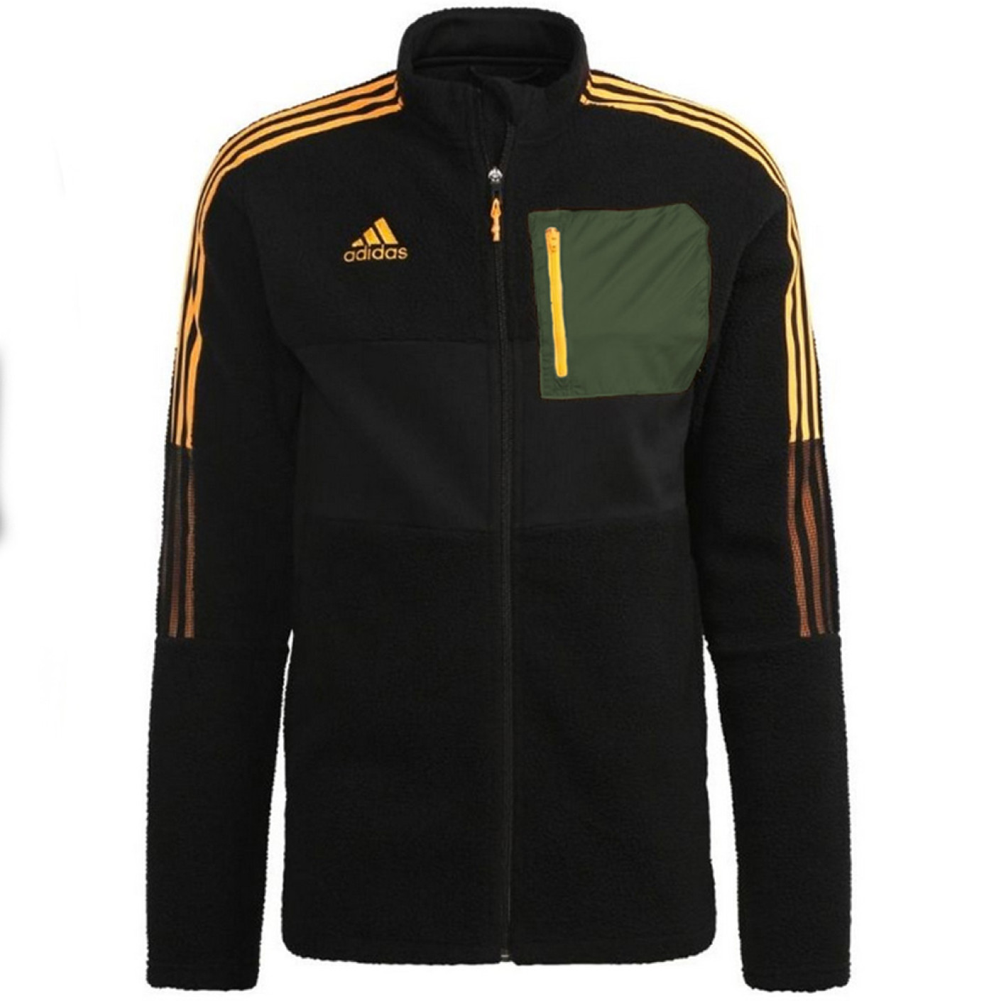 adidas Tiro Full Zip Survetement Winterized Noir Vert Orange Voetbalshop.be