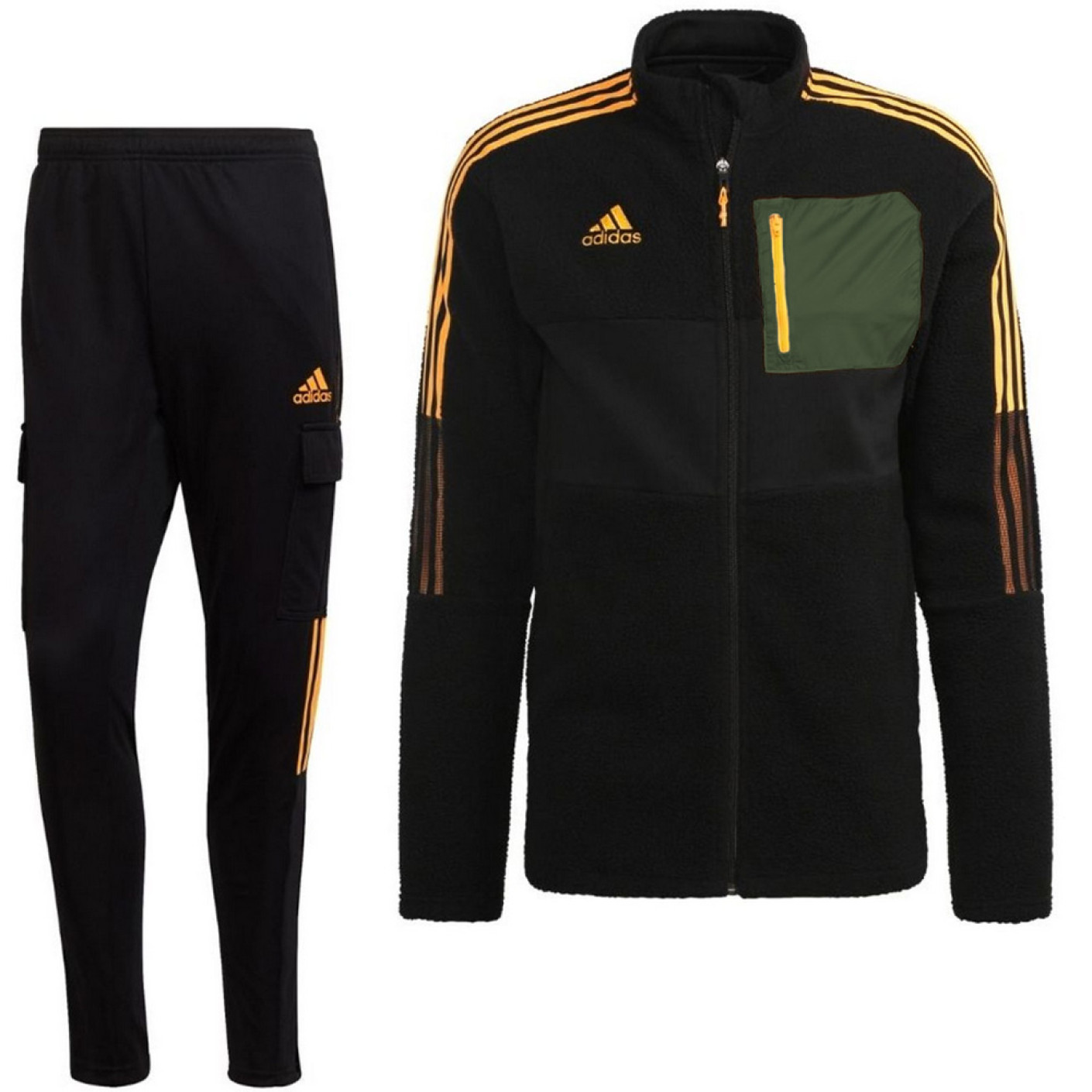 Survetement adidas noir orange best sale