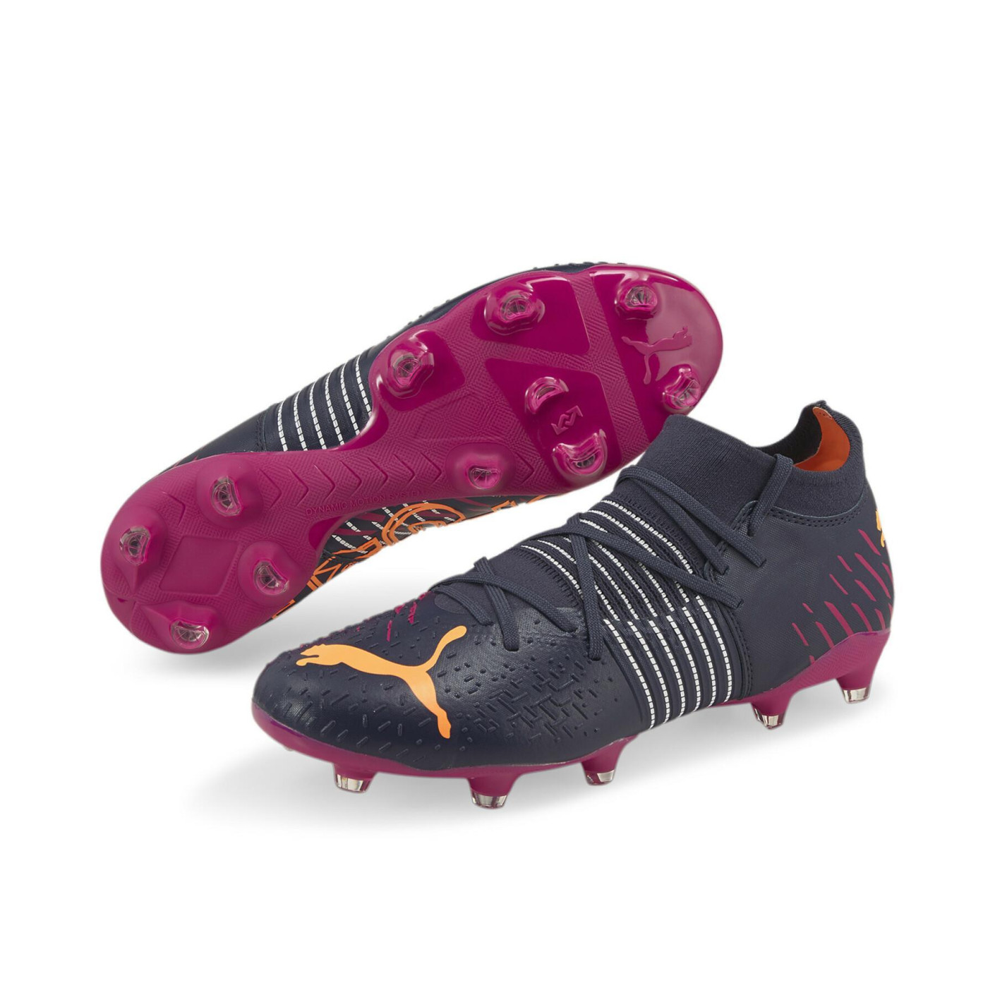 Crampons puma sale bleu et rose