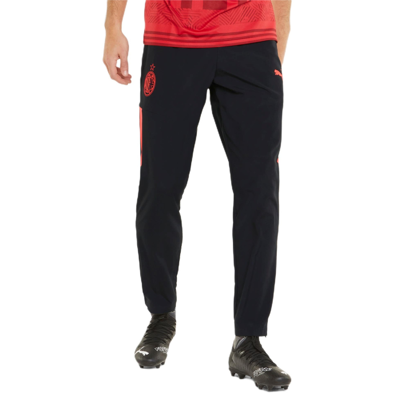 PUMA AC Milan Pre-Match Woven Pantalon d'Entraînement Noir Rouge