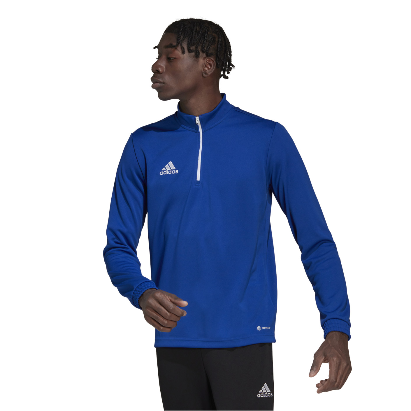 adidas Entrada 22 Haut d'Entraînement 1/4-Zip Bleu Blanc