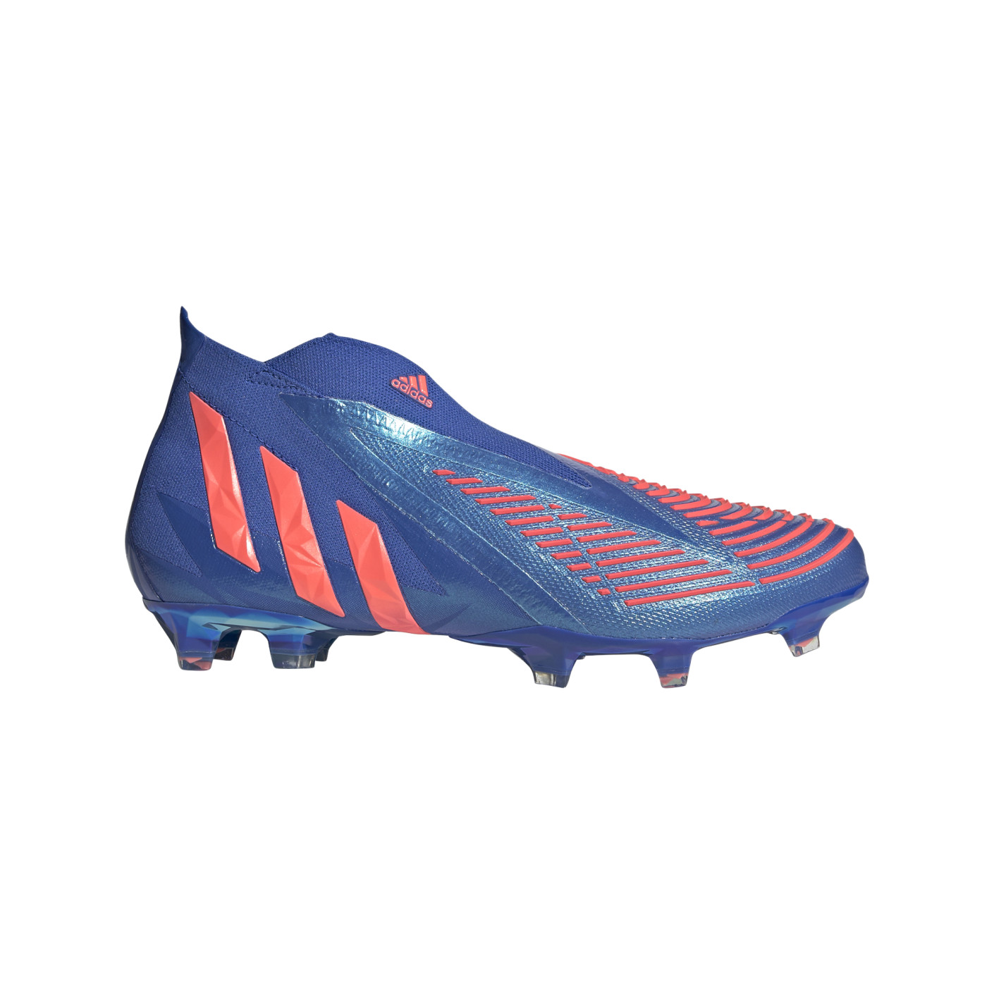 adidas Predator Edge+ Gazon Naturel Chaussures de Foot (FG) Bleu Rouge