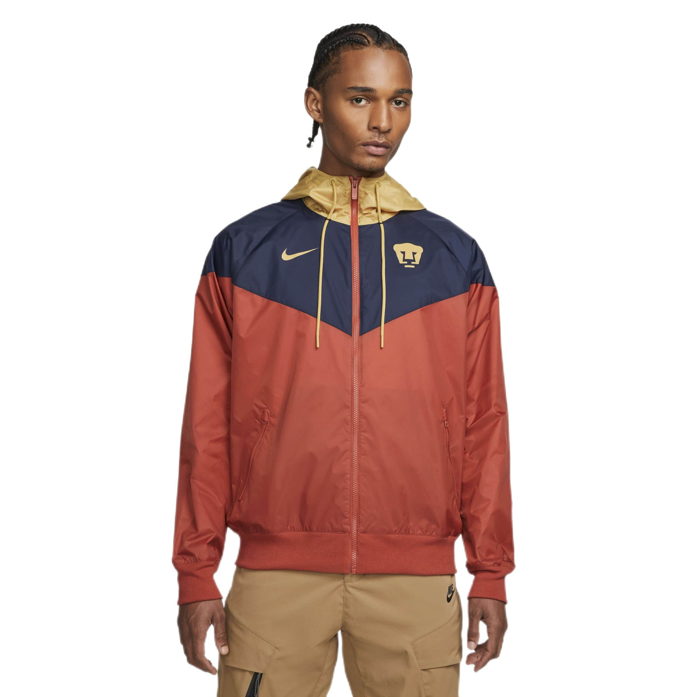 Nike Pumas Unam Windrunner Jas 2021-2022 Oranje Donkerblauw Goud