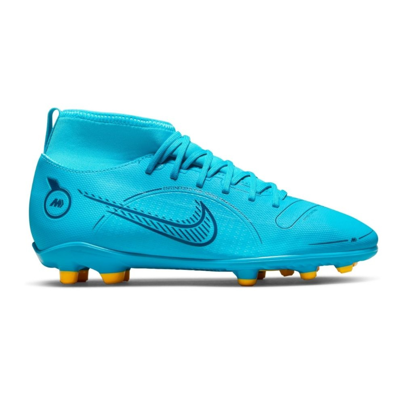 Nike Mercurial Superfly 8 Club Gazon Naturel Gazon Artificiel Chaussures de Foot (MG) Enfants Bleu Orange