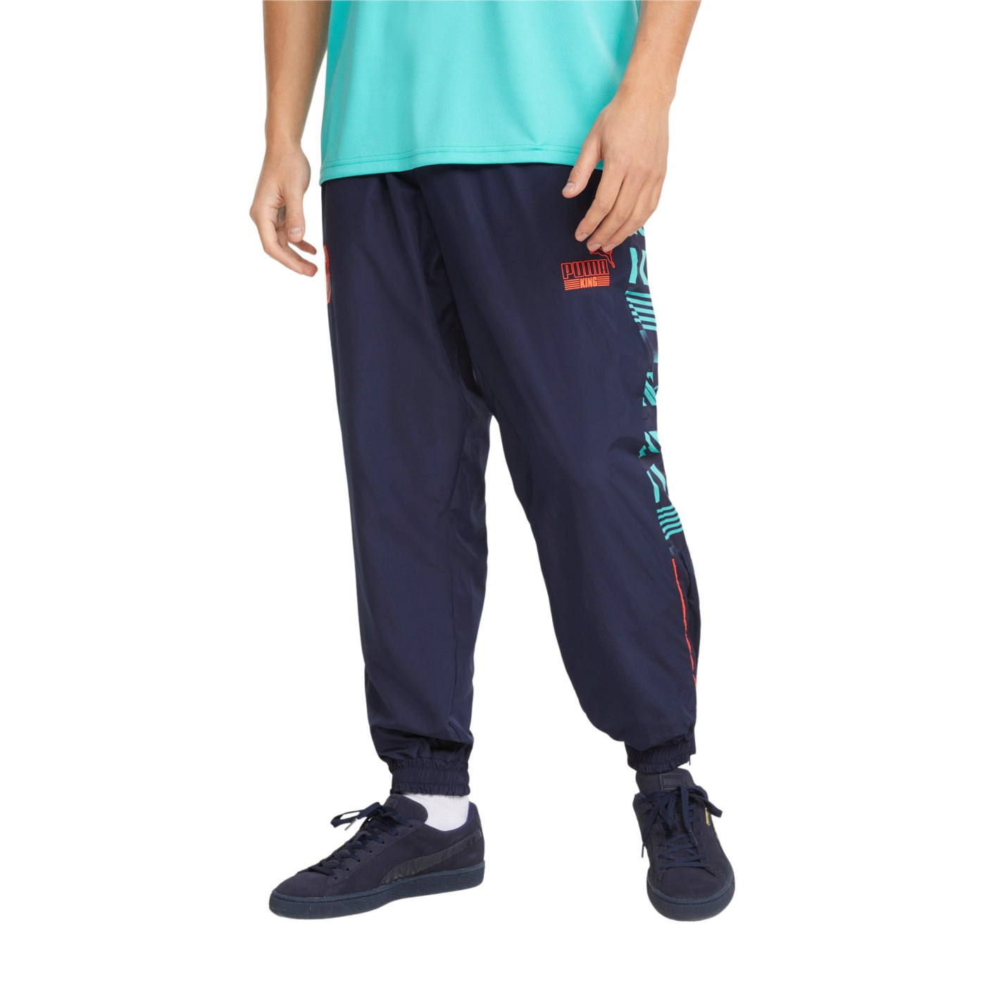 Pantalon de jogging PUMA Manchester City FTBLHeritage Track bleu foncé bleu orange