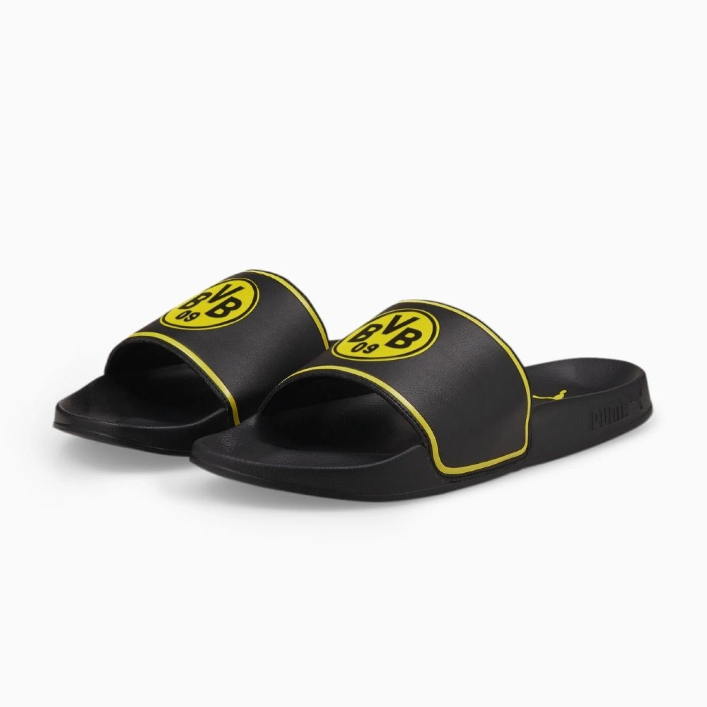 PUMA Leadcat 2.0 Slippers Borussia Dortmund Zwart Geel