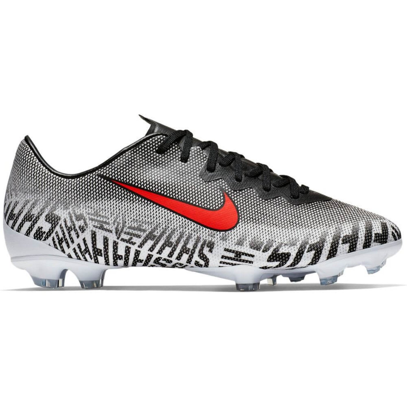 Nike Mercurial VAPOR 12 ELITE Neymar Jr Gras Voetbalschoenen FG Kids Wit Zwart Rood Voetbalshop.be
