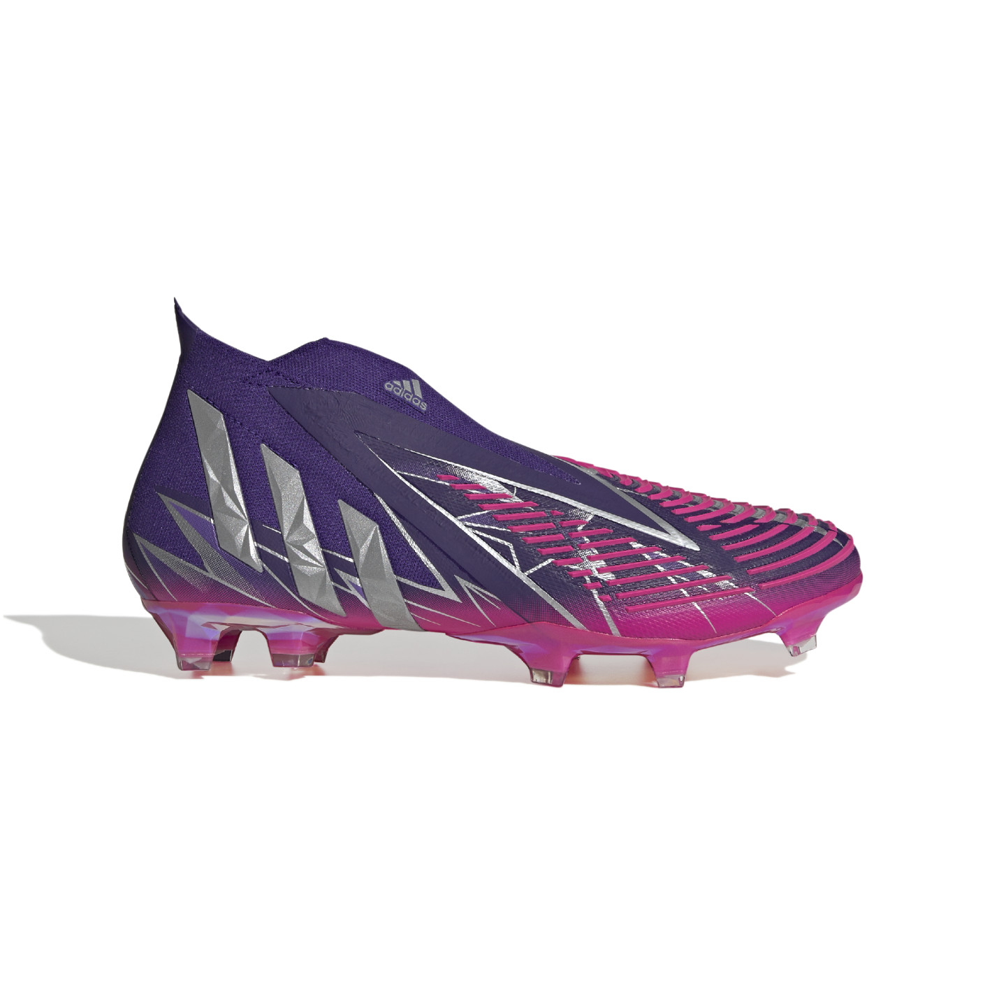 adidas Predator Edge+ Gazon Naturel Chaussures de Foot (FG) Mauve Argent Rose