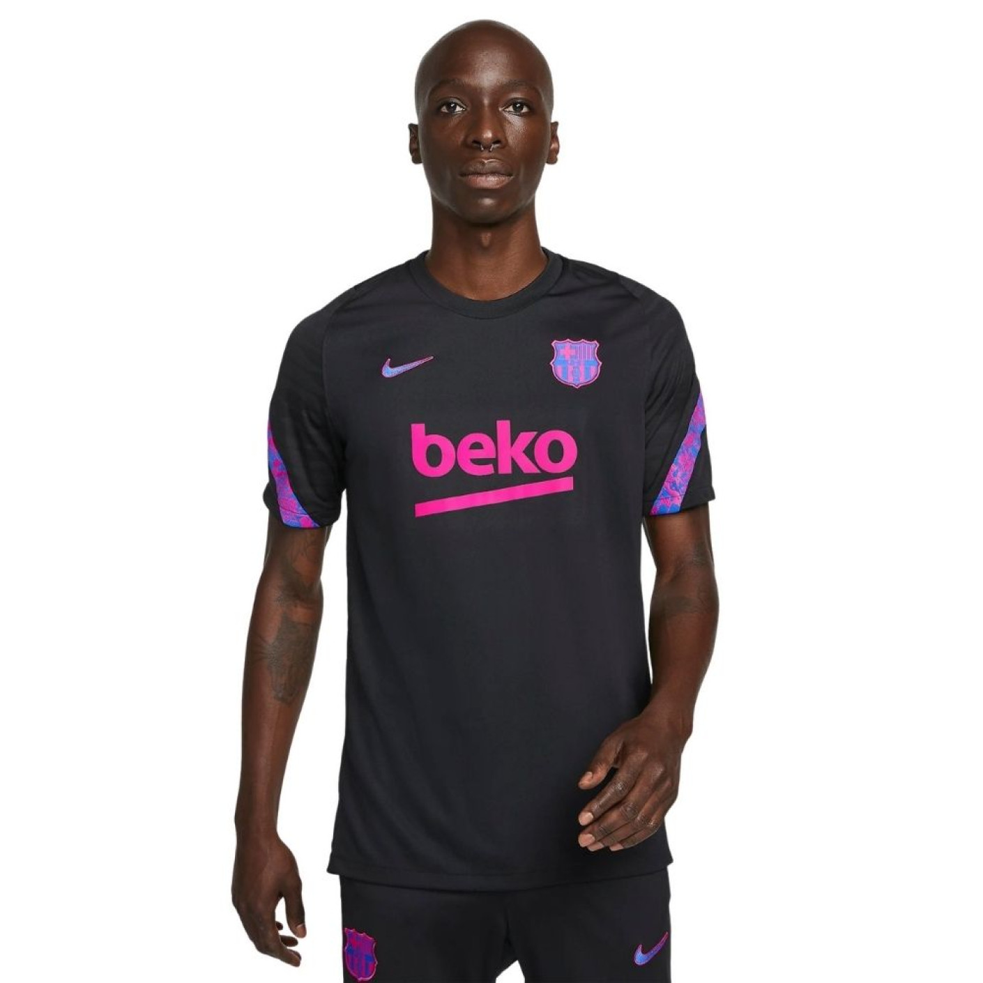 Oefenen Niet modieus rok Nike FC Barcelona Strike Trainingsshirt 2021-2022 Zwart Roze Blauw -  Voetbalshop.be