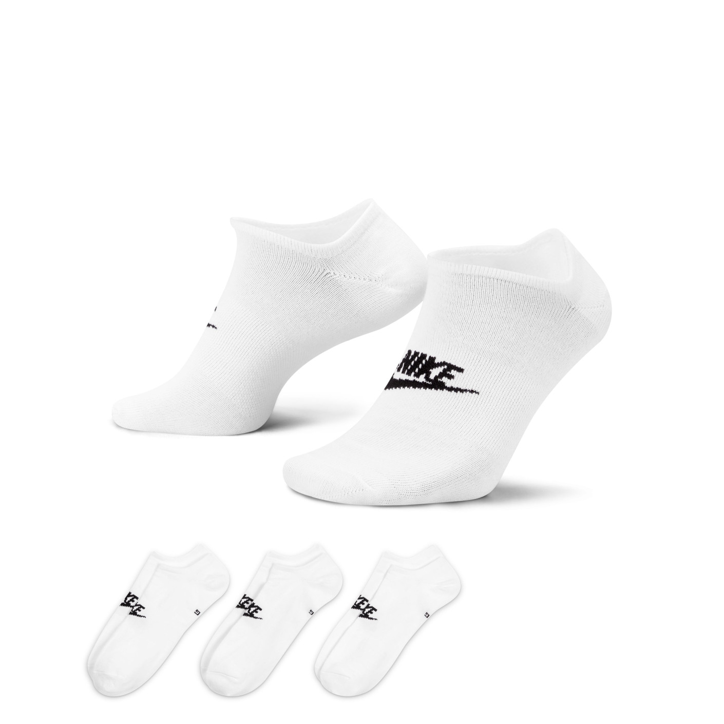 Nike NSW Chaussettes Baskets Lot 3-Pack Blanc Noir