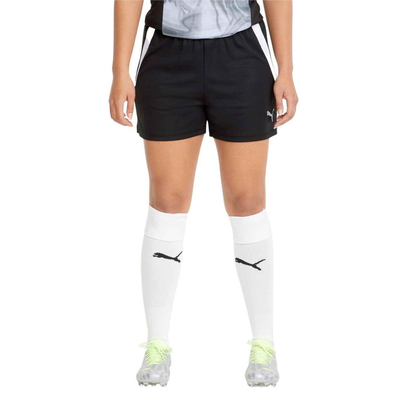 PUMA IndividualLIGA Short d'Entraînement Femmes Noir Gris Clair